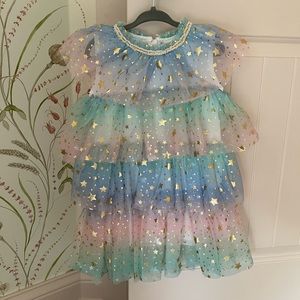 Lola + The Boys Pastel Stars Rainbow Dress - Size 2